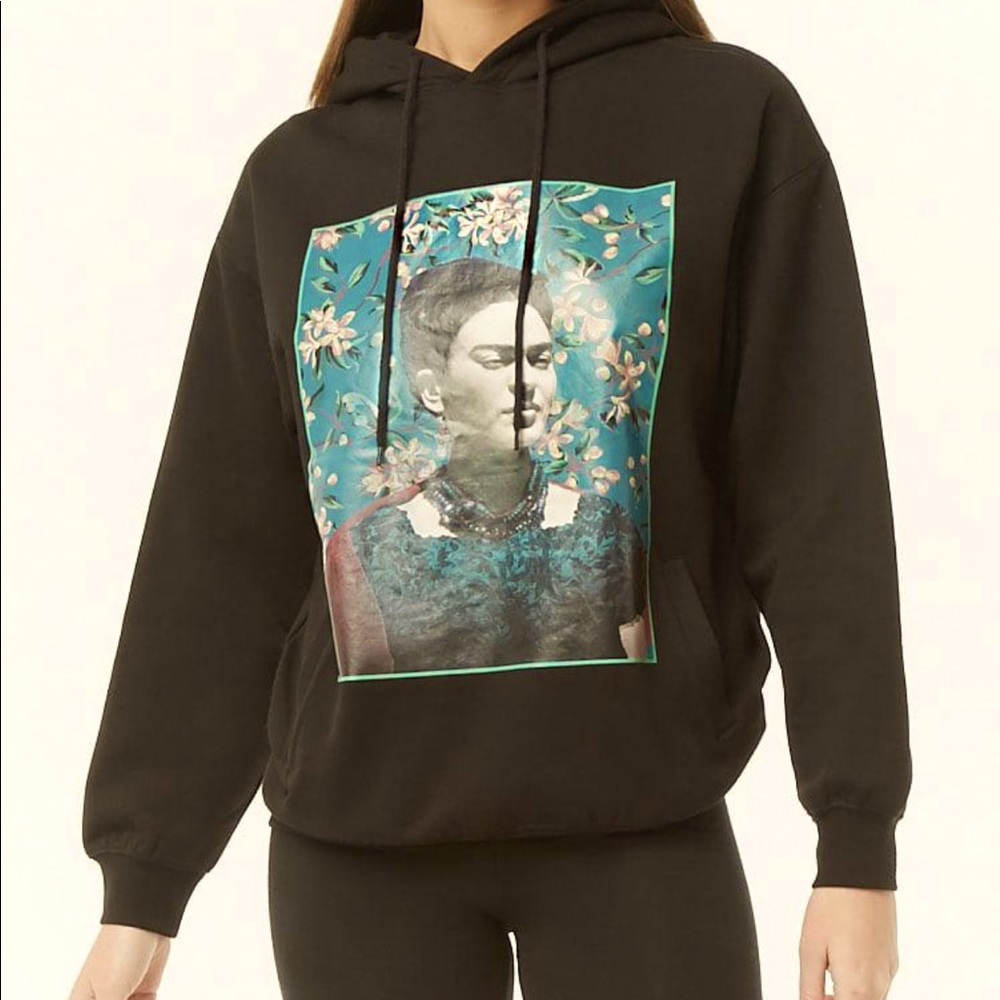Frida Kahlo Black Hoodie Sweatshirt